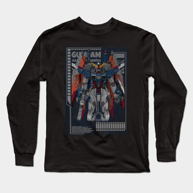 ZGMF-X42S Destiny Gundam Long Sleeve T-Shirt by gblackid